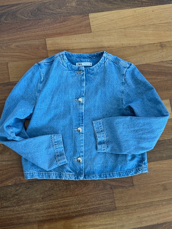 Zara Jackets & Blazers - Zara Light Blue Denim Shirt Jacket